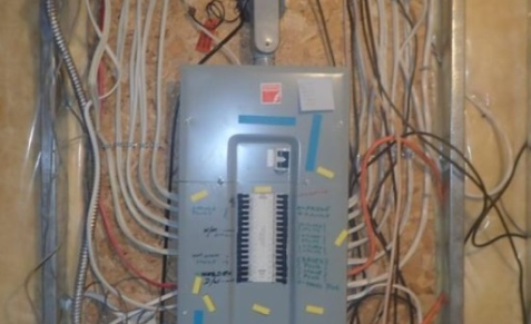 old electrical panel